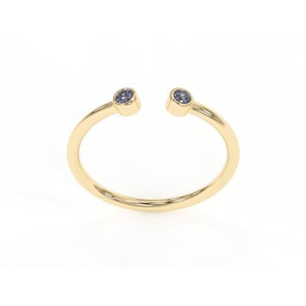 5527 Blue Sapphire Rings, 18K Gold Rings Teen Girls That Don't Tarnish